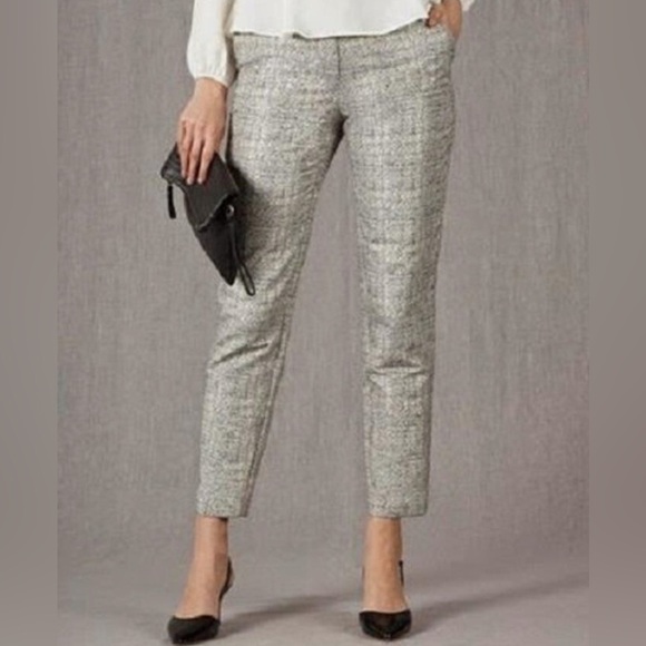 Boden Metalic Silver Bistro Crop Trouser - Picture 13 of 15